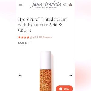 Jean Iredale  Hydro pure tinted serum serum tinted shade light medium 3